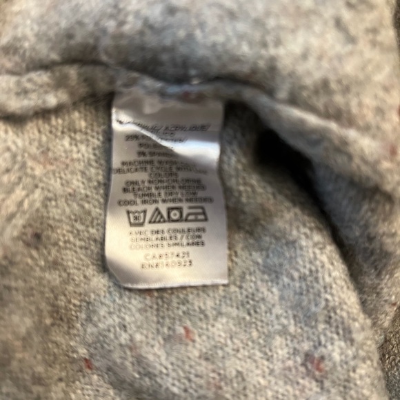 LOFT gray speck turtleneck tunic sweater M - Picture 5 of 5